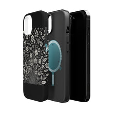 DistinctInk Tough Case for Apple iPhone, Compatible with MagSafe Charging - "Blossoming Diversity: A Minimalistic Spring Pattern"