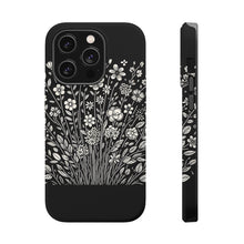 DistinctInk Tough Case for Apple iPhone, Compatible with MagSafe Charging - "Blossoming Diversity: A Minimalistic Spring Pattern"