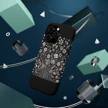 DistinctInk Tough Case for Apple iPhone, Compatible with MagSafe Charging - "Blossoming Diversity: A Minimalistic Spring Pattern"