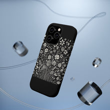 DistinctInk Tough Case for Apple iPhone, Compatible with MagSafe Charging - "Blossoming Diversity: A Minimalistic Spring Pattern"