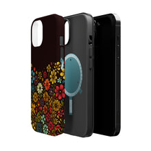 DistinctInk Tough Case for Apple iPhone, Compatible with MagSafe Charging - "Blossoms of Spring: Vibrant Floral Delight"