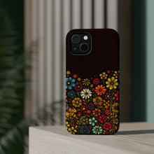 DistinctInk Tough Case for Apple iPhone, Compatible with MagSafe Charging - "Blossoms of Spring: Vibrant Floral Delight"
