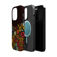 DistinctInk Tough Case for Apple iPhone, Compatible with MagSafe Charging - "Blossoms of Spring: Vibrant Floral Delight"