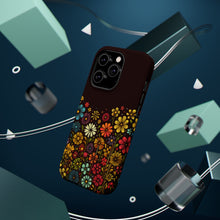 DistinctInk Tough Case for Apple iPhone, Compatible with MagSafe Charging - "Blossoms of Spring: Vibrant Floral Delight"