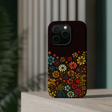 DistinctInk Tough Case for Apple iPhone, Compatible with MagSafe Charging - "Blossoms of Spring: Vibrant Floral Delight"