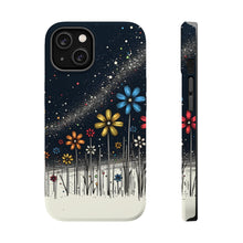DistinctInk Tough Case for Apple iPhone, Compatible with MagSafe Charging - "Blooming Cosmos: Vivid Spring Flower Collection"