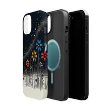 DistinctInk Tough Case for Apple iPhone, Compatible with MagSafe Charging - "Blooming Cosmos: Vivid Spring Flower Collection"