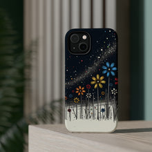 DistinctInk Tough Case for Apple iPhone, Compatible with MagSafe Charging - "Blooming Cosmos: Vivid Spring Flower Collection"