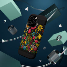DistinctInk Tough Case for Apple iPhone, Compatible with MagSafe Charging - "Blooming Delights: Colorful Spring Flower Patterns"