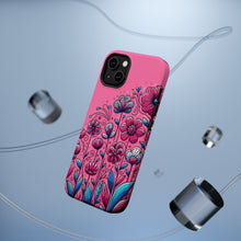 DistinctInk Tough Case for Apple iPhone, Compatible with MagSafe Charging - "Blooming Delight: A Colorful Cartoon Garden"
