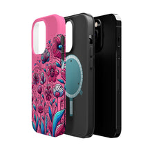 DistinctInk Tough Case for Apple iPhone, Compatible with MagSafe Charging - "Blooming Delight: A Colorful Cartoon Garden"