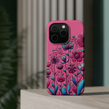 DistinctInk Tough Case for Apple iPhone, Compatible with MagSafe Charging - "Blooming Delight: A Colorful Cartoon Garden"