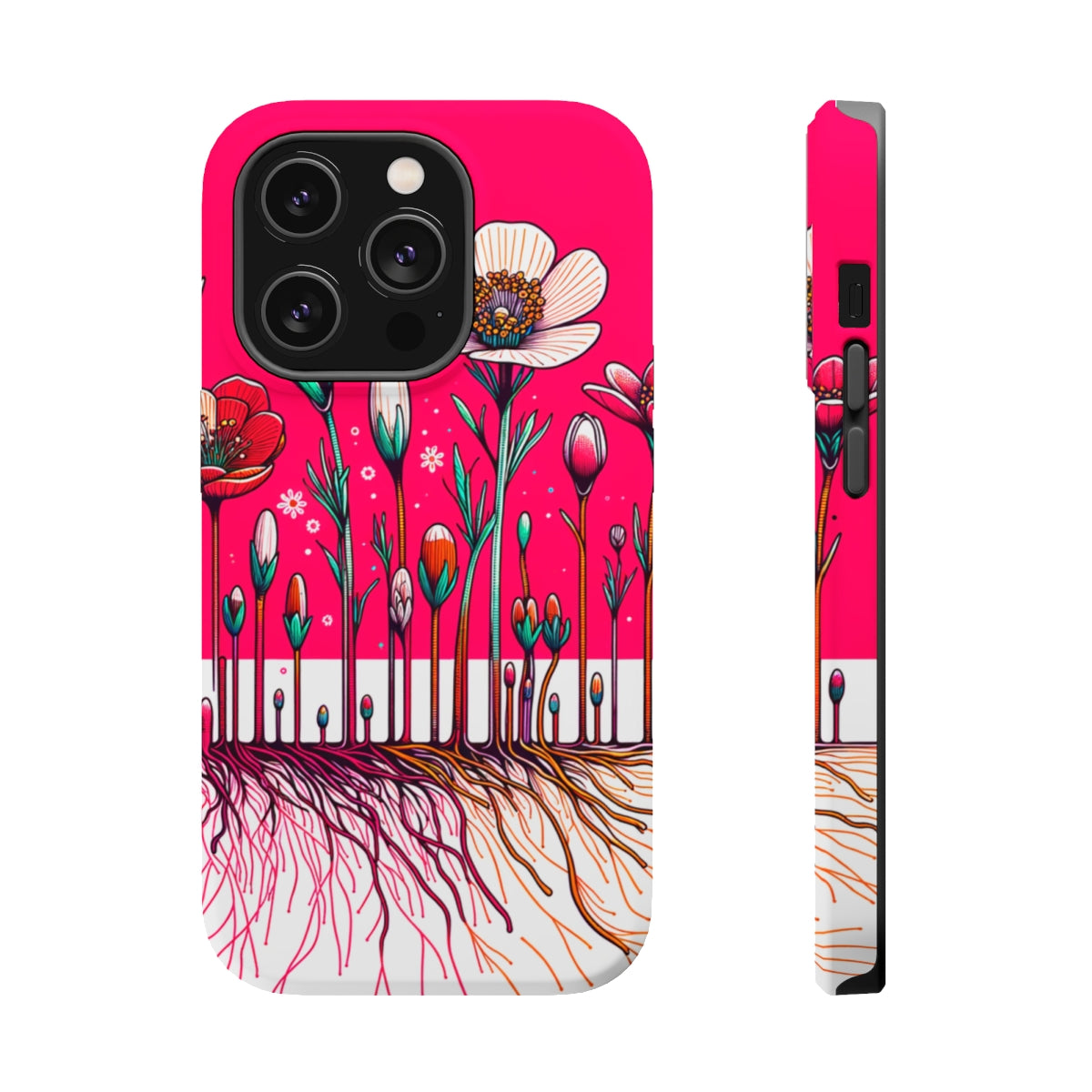 DistinctInk Tough Case for Apple iPhone, Compatible with MagSafe Charging - 