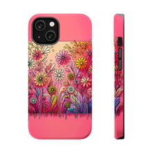 DistinctInk Tough Case for Apple iPhone, Compatible with MagSafe Charging - "Blooming Beauty: Delightful Spring Flower Illustration"