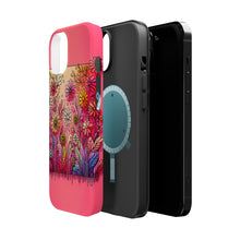 DistinctInk Tough Case for Apple iPhone, Compatible with MagSafe Charging - "Blooming Beauty: Delightful Spring Flower Illustration"