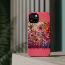 DistinctInk Tough Case for Apple iPhone, Compatible with MagSafe Charging - "Blooming Beauty: Delightful Spring Flower Illustration"