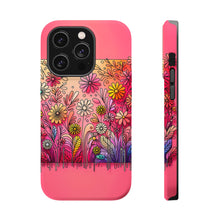 DistinctInk Tough Case for Apple iPhone, Compatible with MagSafe Charging - "Blooming Beauty: Delightful Spring Flower Illustration"