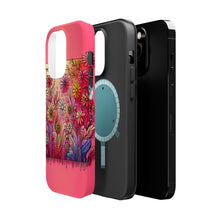 DistinctInk Tough Case for Apple iPhone, Compatible with MagSafe Charging - "Blooming Beauty: Delightful Spring Flower Illustration"