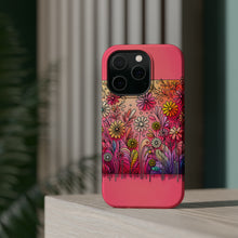DistinctInk Tough Case for Apple iPhone, Compatible with MagSafe Charging - "Blooming Beauty: Delightful Spring Flower Illustration"