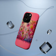 DistinctInk Tough Case for Apple iPhone, Compatible with MagSafe Charging - "Blooming Beauty: Delightful Spring Flower Illustration"
