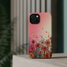 DistinctInk Tough Case for Apple iPhone, Compatible with MagSafe Charging - "Blooming Colors: A Cartoon Spring Spectacle"
