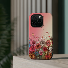 DistinctInk Tough Case for Apple iPhone, Compatible with MagSafe Charging - "Blooming Colors: A Cartoon Spring Spectacle"