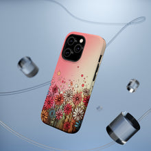 DistinctInk Tough Case for Apple iPhone, Compatible with MagSafe Charging - "Blooming Colors: A Cartoon Spring Spectacle"