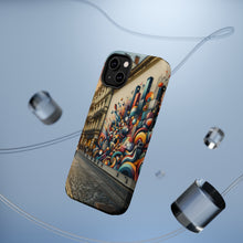 DistinctInk Tough Case for Apple iPhone, Compatible with MagSafe Charging - "Colorful Urban Expression: A Vibrant Mural Unleashing Creativity"