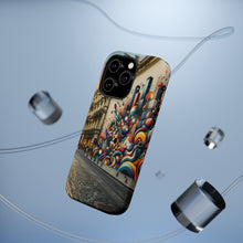 DistinctInk Tough Case for Apple iPhone, Compatible with MagSafe Charging - "Colorful Urban Expression: A Vibrant Mural Unleashing Creativity"