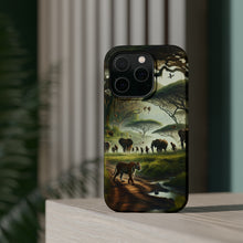 DistinctInk Tough Case for Apple iPhone, Compatible with MagSafe Charging - "Bengal Tiger Reigns Supreme in Vibrant South Asian Jungle"