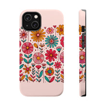DistinctInk Tough Case for Apple iPhone, Compatible with MagSafe Charging - Vibrant and Lively Spring Flower Delight