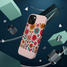 DistinctInk Tough Case for Apple iPhone, Compatible with MagSafe Charging - Vibrant and Lively Spring Flower Delight