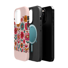 DistinctInk Tough Case for Apple iPhone, Compatible with MagSafe Charging - Vibrant and Lively Spring Flower Delight