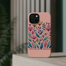 DistinctInk Tough Case for Apple iPhone, Compatible with MagSafe Charging - "Blossoming Spring: Vibrant Hand-Drawn Floral Delight"