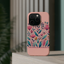 DistinctInk Tough Case for Apple iPhone, Compatible with MagSafe Charging - "Blossoming Spring: Vibrant Hand-Drawn Floral Delight"