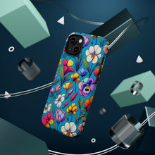 DistinctInk Tough Case for Apple iPhone, Compatible with MagSafe Charging - "Spring Blossoms: Vibrant, Minimalistic Floral Pattern"