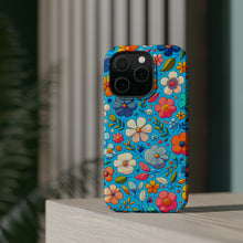 DistinctInk Tough Case for Apple iPhone, Compatible with MagSafe Charging - "Cartoon Flower Fiesta: A Vibrant Spring Pattern"