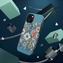 DistinctInk Tough Case for Apple iPhone, Compatible with MagSafe Charging - "Blossoming Delight: Whimsical Spring Flower Pattern"