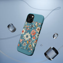 DistinctInk Tough Case for Apple iPhone, Compatible with MagSafe Charging - "Blossoming Delight: Whimsical Spring Flower Pattern"