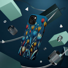 DistinctInk Tough Case for Apple iPhone, Compatible with MagSafe Charging - "Cartoon-like Spring Flowers: Vibrant and Minimalistic"