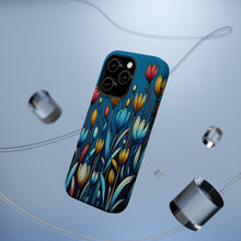 DistinctInk Tough Case for Apple iPhone, Compatible with MagSafe Charging - "Cartoon-like Spring Flowers: Vibrant and Minimalistic"
