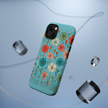 DistinctInk Tough Case for Apple iPhone, Compatible with MagSafe Charging - "Delicately Drawn Spring Blossoms: A Colorful Serenity"