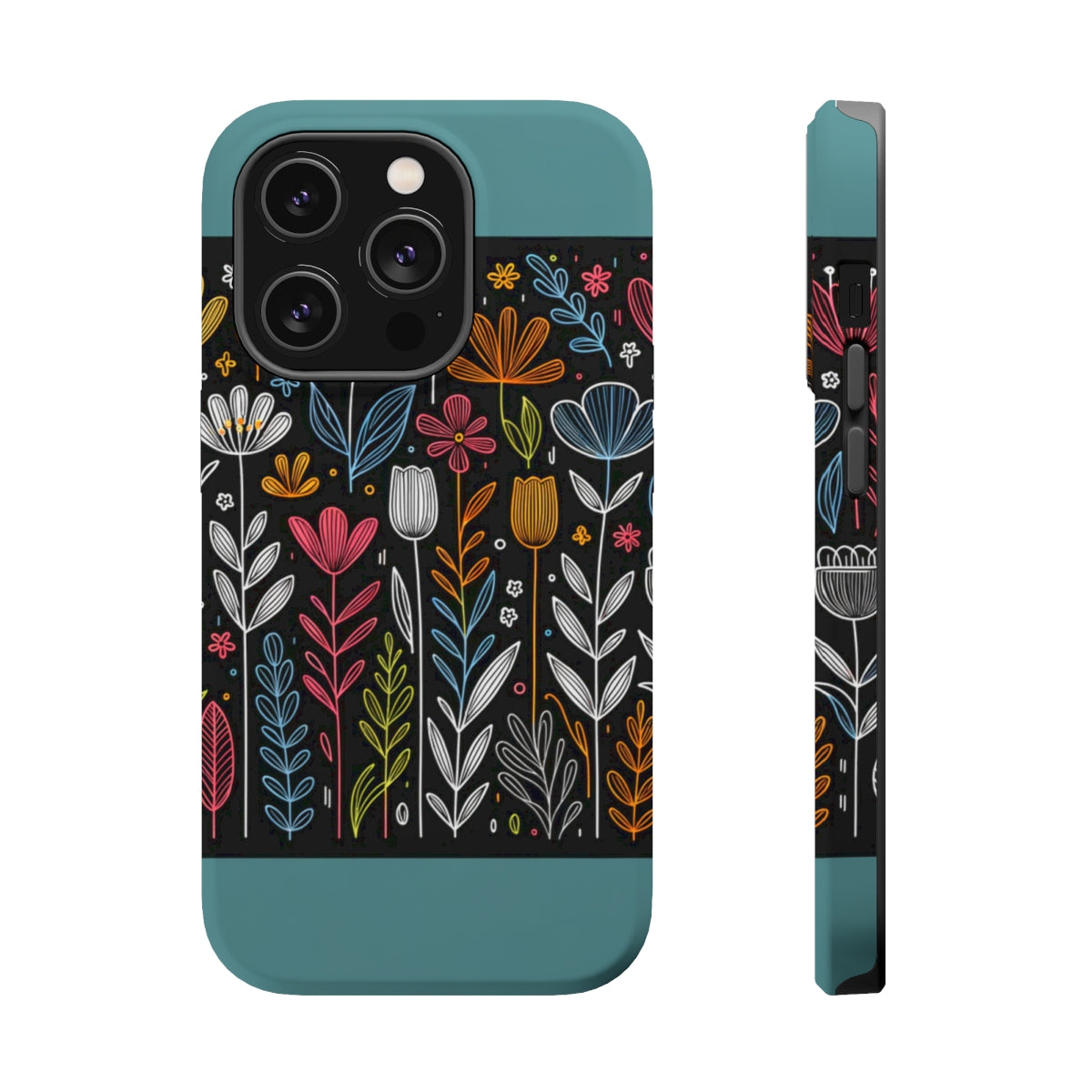 DistinctInk Tough Case for Apple iPhone, Compatible with MagSafe Charging - 