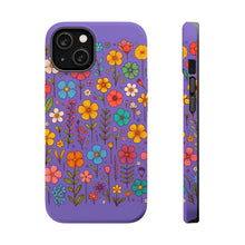 DistinctInk Tough Case for Apple iPhone, Compatible with MagSafe Charging - "Blossoming Spring: Joyful Hand-drawn Floral Pattern"