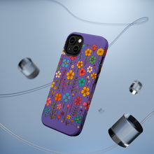 DistinctInk Tough Case for Apple iPhone, Compatible with MagSafe Charging - "Blossoming Spring: Joyful Hand-drawn Floral Pattern"