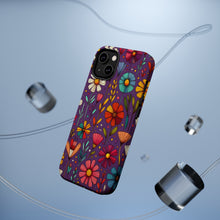 DistinctInk Tough Case for Apple iPhone, Compatible with MagSafe Charging - "Whimsical Blooms: Hand-drawn Cartoon Flowers"