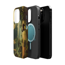 DistinctInk Tough Case for Apple iPhone, Compatible with MagSafe Charging - "A Majestic Tiger Roams the Enchanting Jungle Paradise"