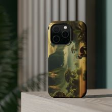 DistinctInk Tough Case for Apple iPhone, Compatible with MagSafe Charging - "A Majestic Tiger Roams the Enchanting Jungle Paradise"