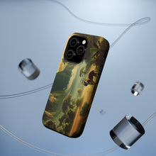 DistinctInk Tough Case for Apple iPhone, Compatible with MagSafe Charging - "A Majestic Tiger Roams the Enchanting Jungle Paradise"