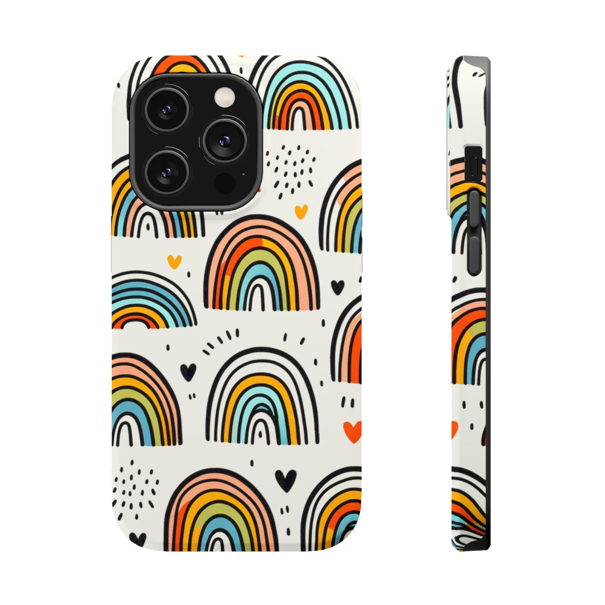 DistinctInk Tough Case for Apple iPhone, Compatible with MagSafe Charging - Title: 